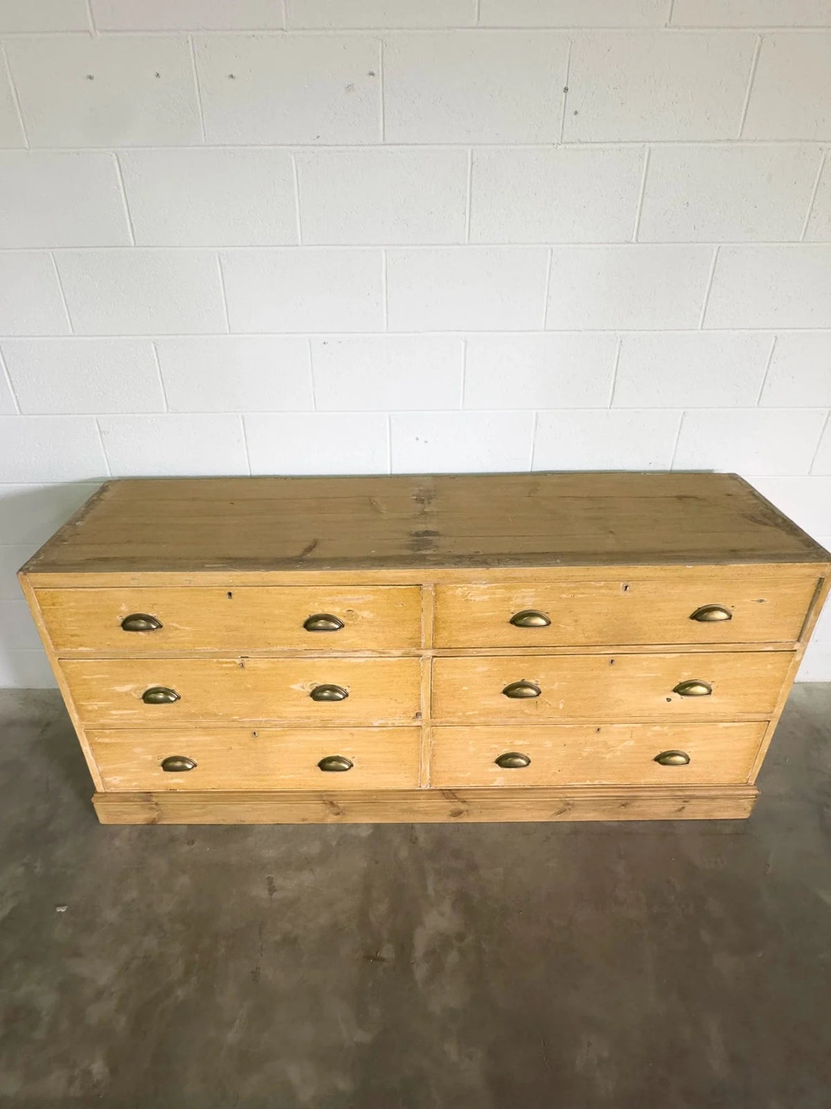 Antique pine six drawer dresser or sideboard - House on Horizon