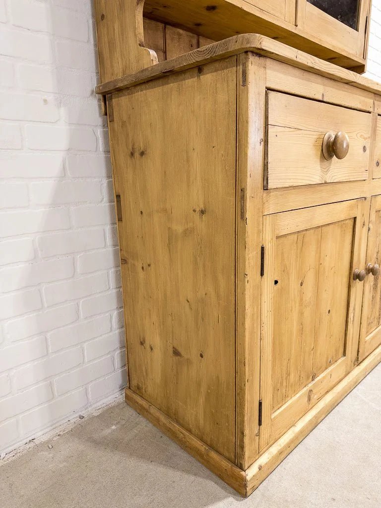 Antique pine stepback cupboard - House on Horizon