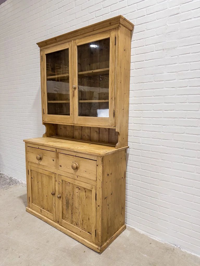 Antique pine stepback cupboard - House on Horizon