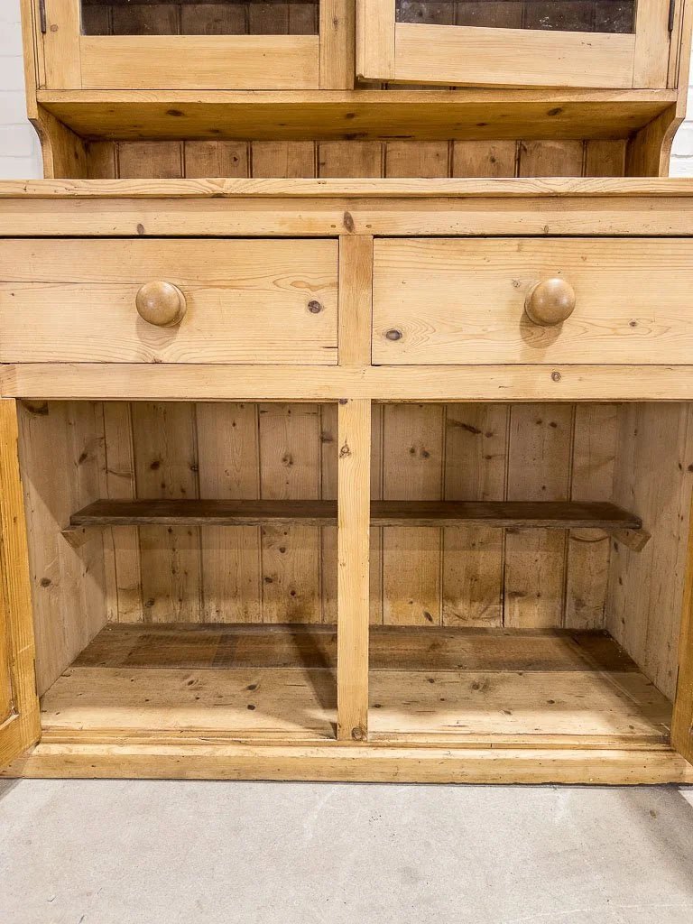 Antique pine stepback cupboard - House on Horizon