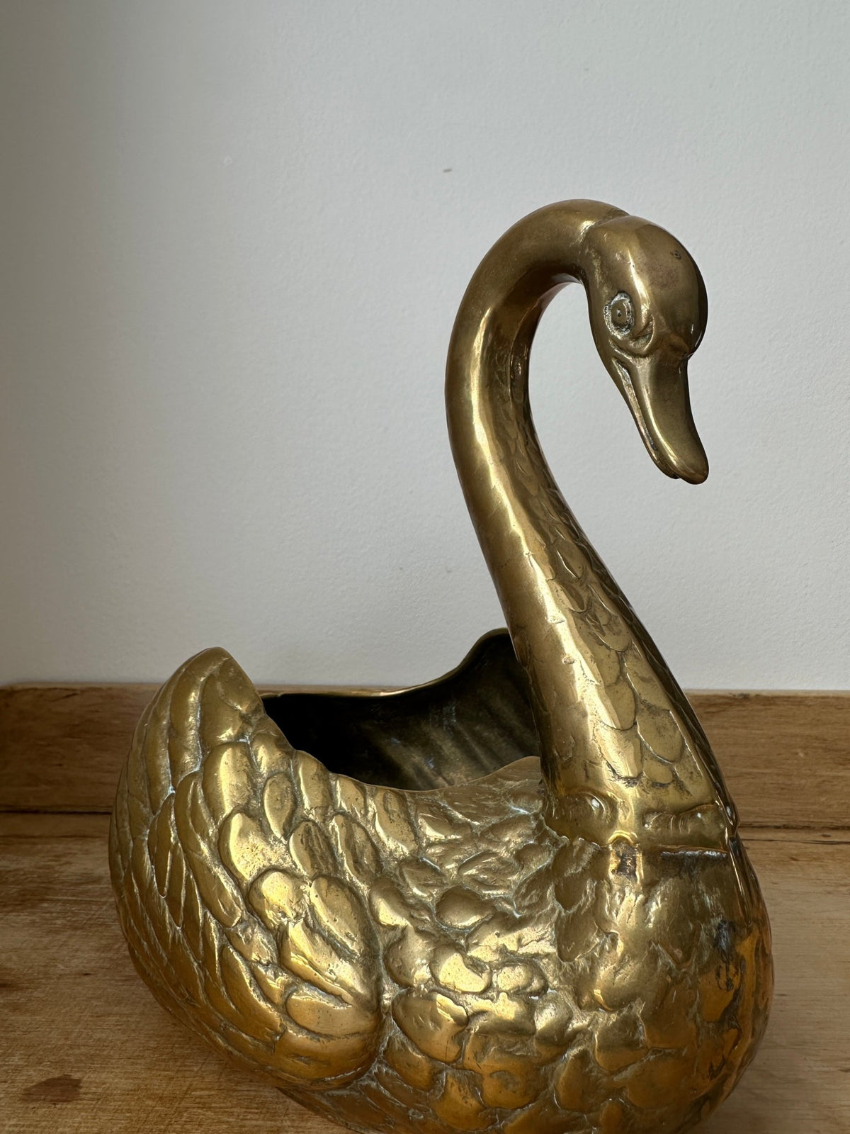 Brass swan planter - House on Horizon