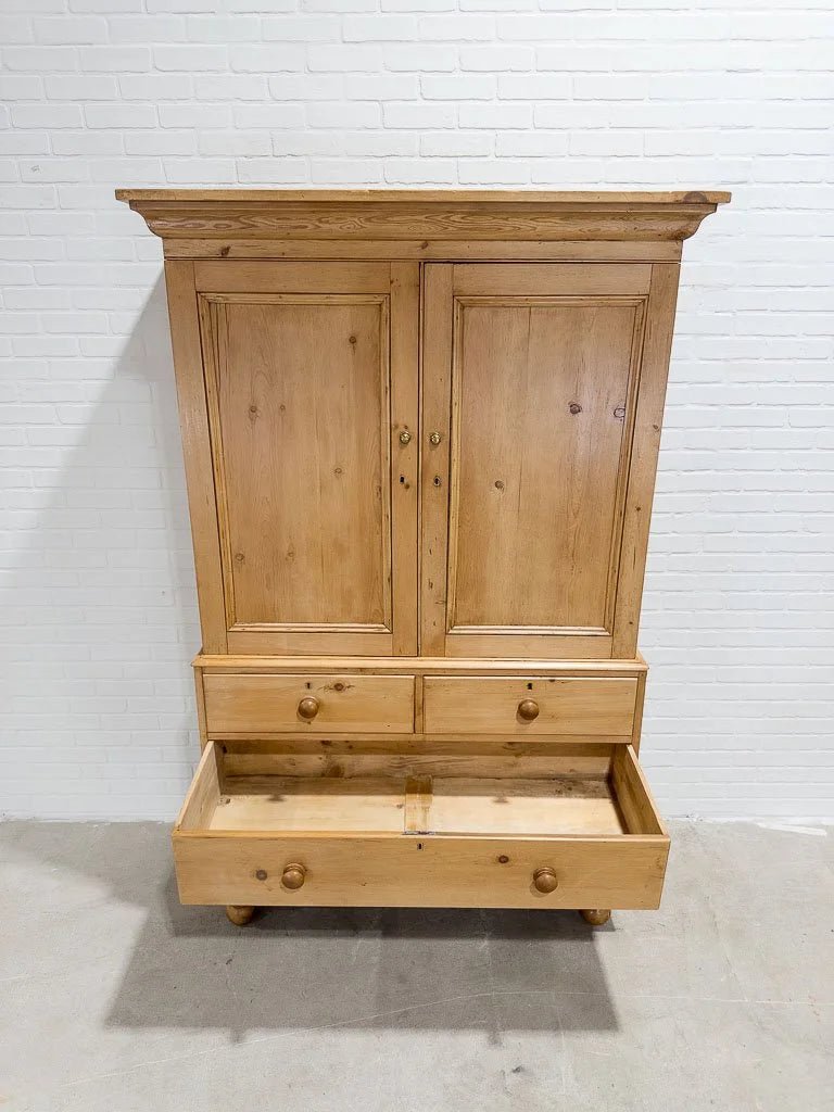 Classic antique English linen press - House on Horizon