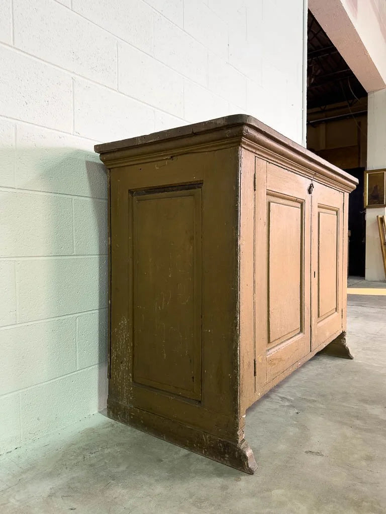 Antique cupboard with a shelved interior