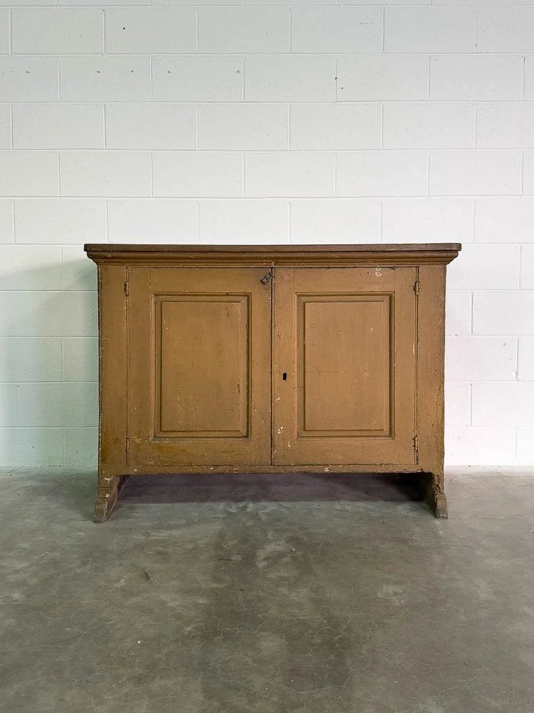 Antique cupboard with a shelved interior