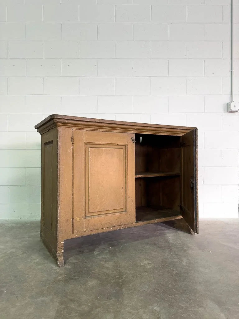 Antique cupboard with a shelved interior