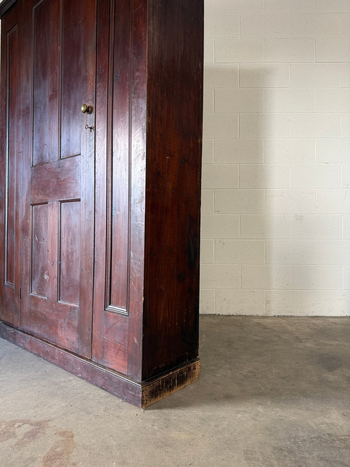 Dark stained antique pine larder cupboard - House on Horizon