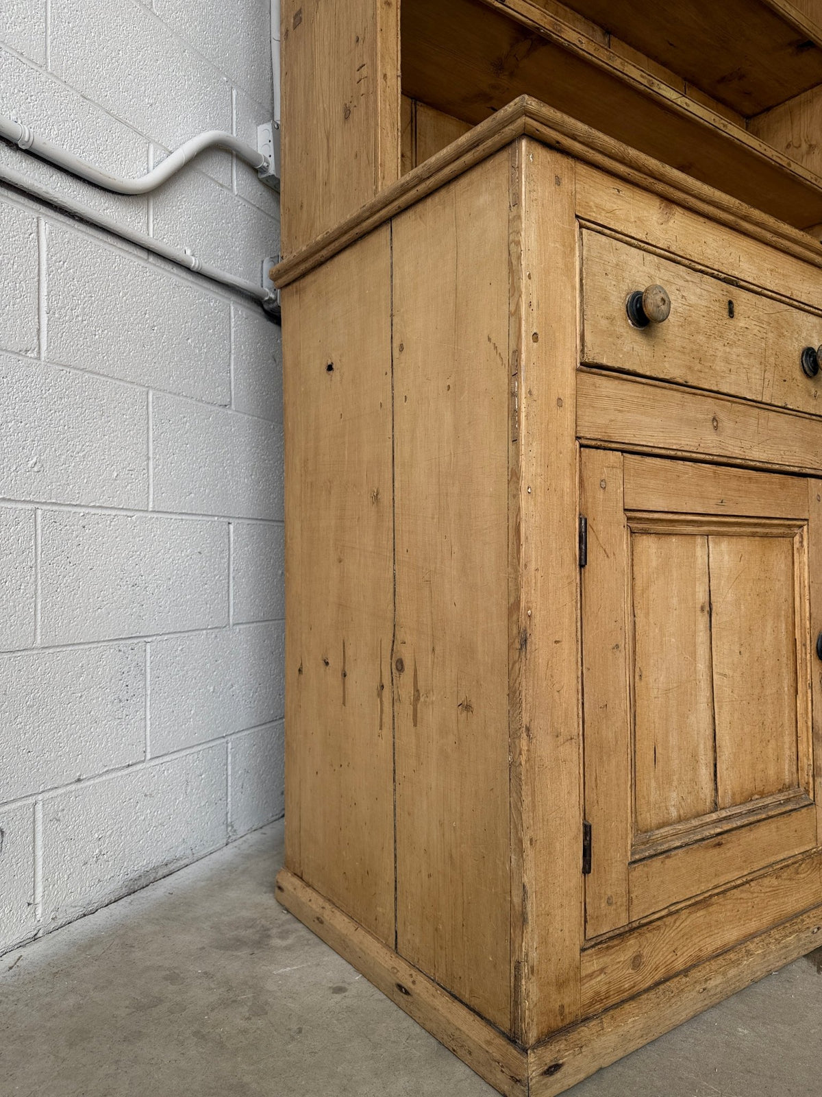 Early Victorian English pine kitchen dresser - House on Horizon