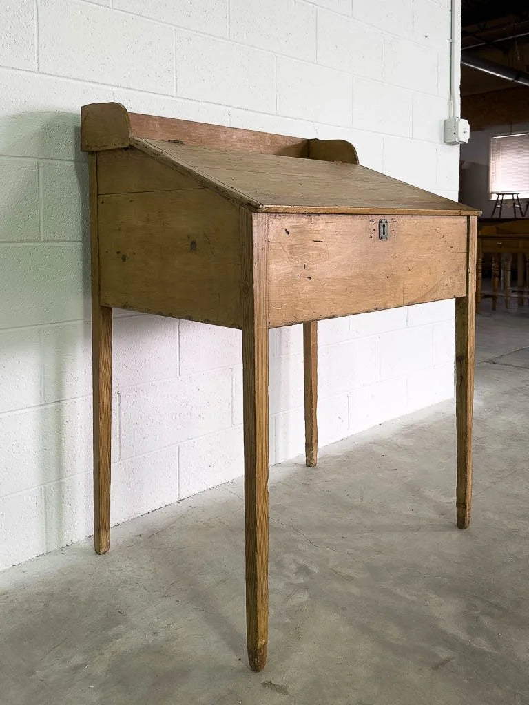 Antique pine engineers desk