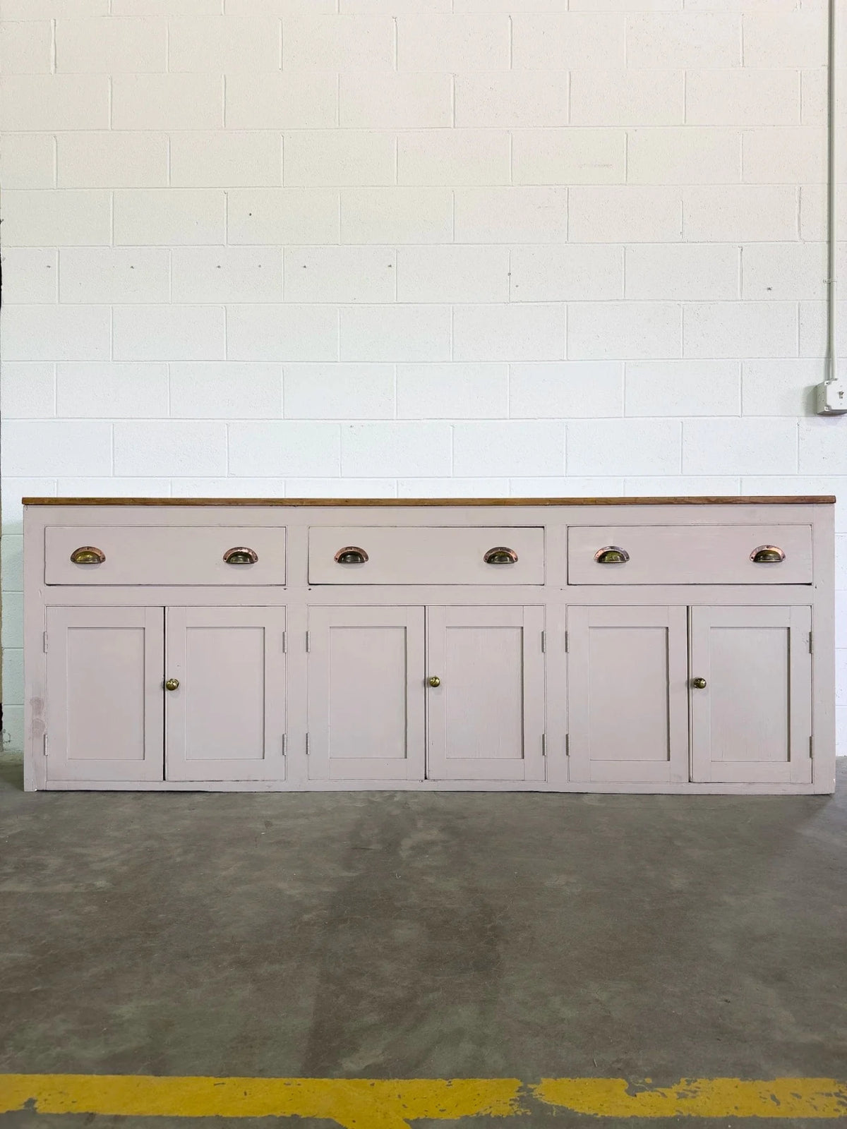 English Painted Antique Pine Sideboard - House on Horizon