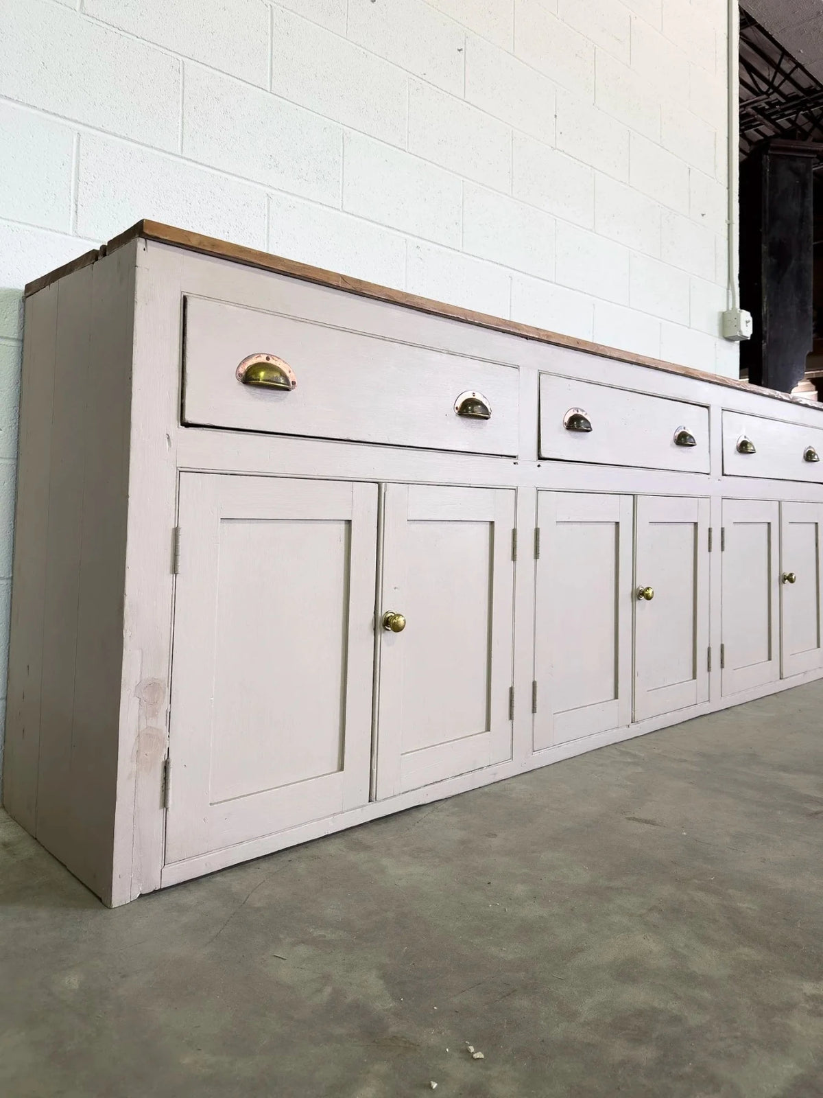 English Painted Antique Pine Sideboard - House on Horizon
