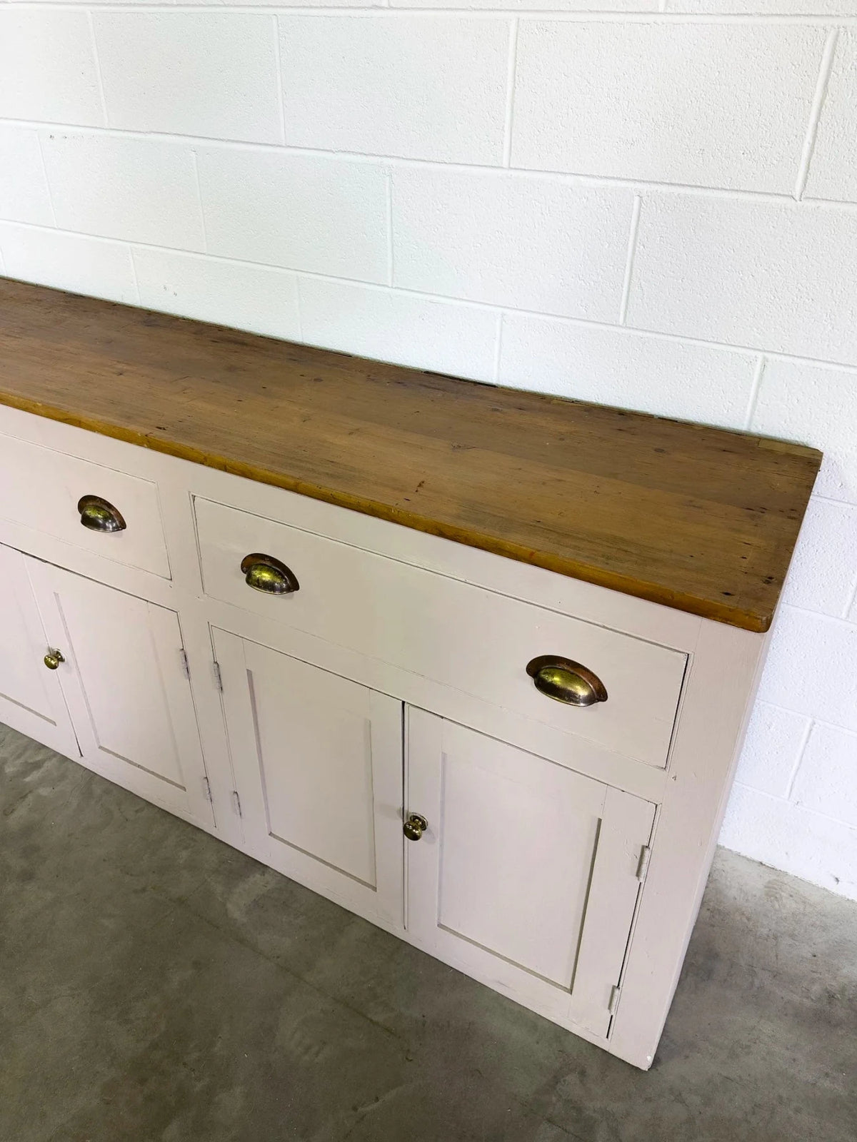 English Painted Antique Pine Sideboard - House on Horizon
