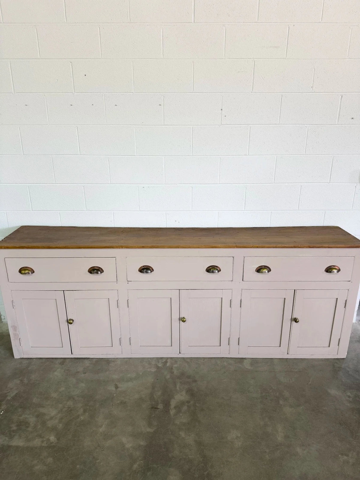 English Painted Antique Pine Sideboard - House on Horizon