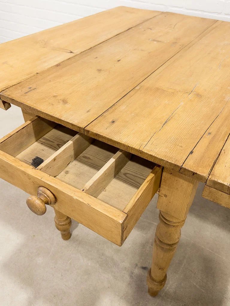 English pine drop leaf table - House on Horizon