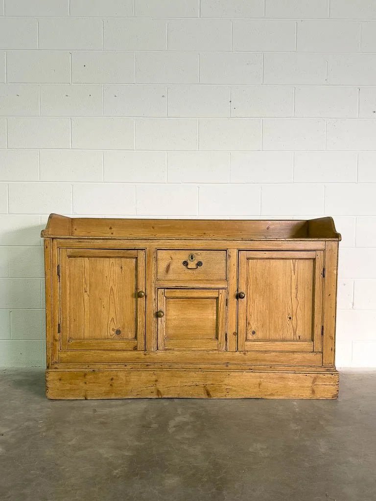 English pine sideboard with gallery back - House on Horizon