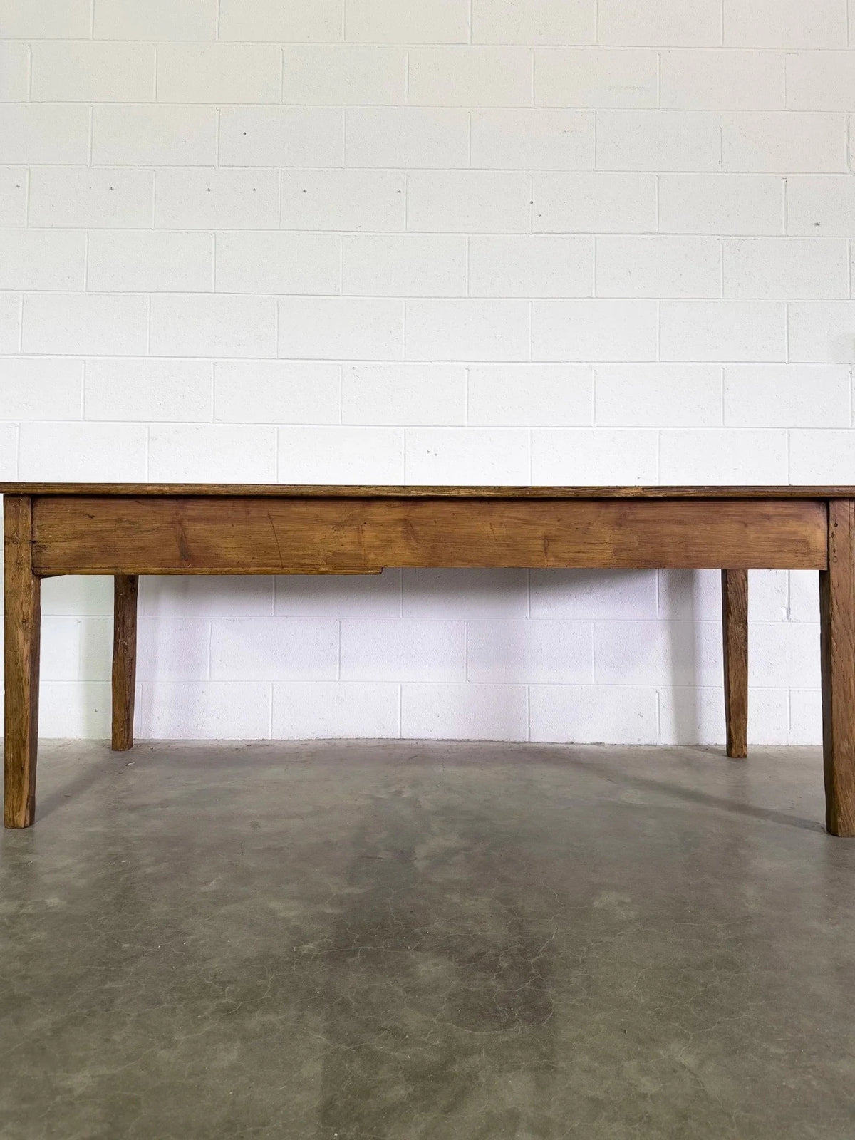 French Antique Farmhouse Table with Drawer - House on Horizon