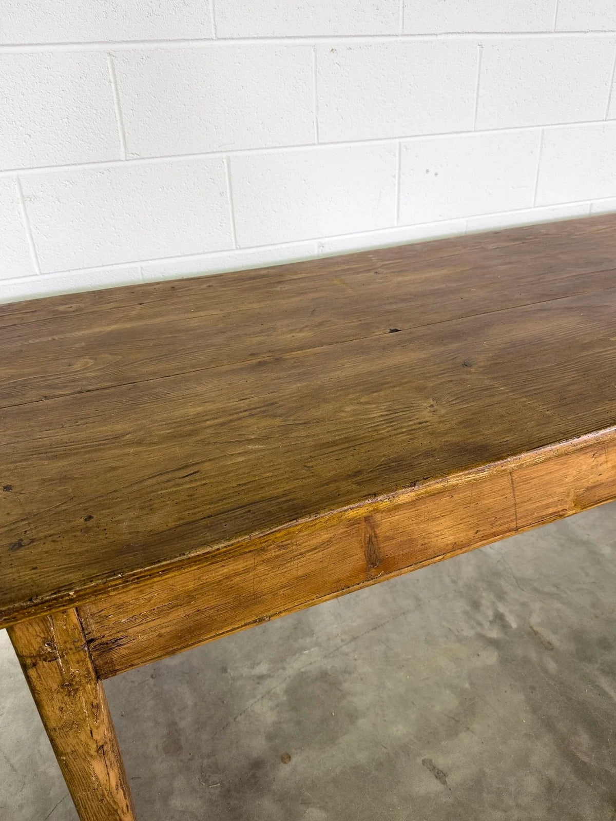 French Antique Farmhouse Table with Drawer - House on Horizon