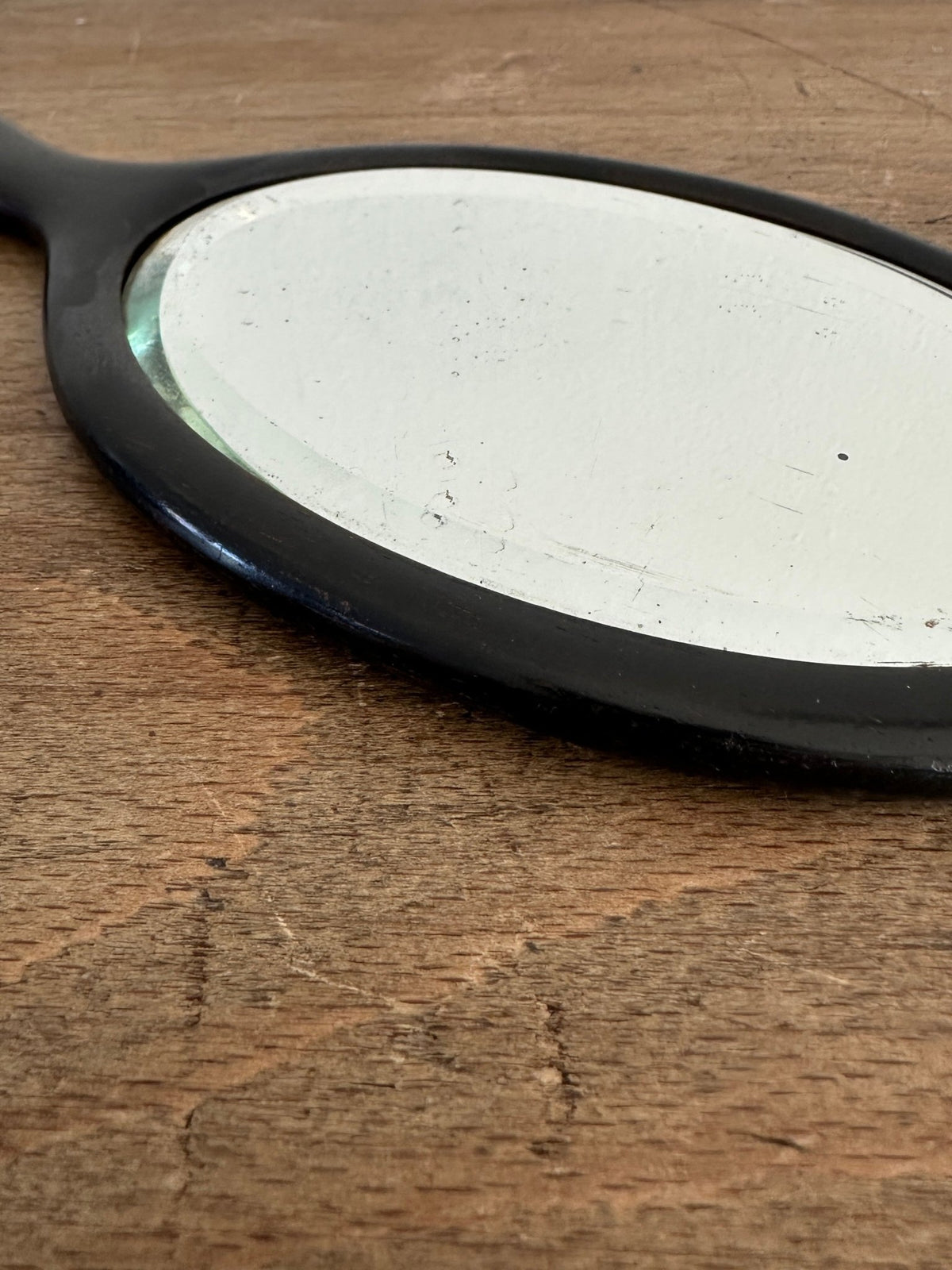 French hand mirror in wooden frame - House on Horizon
