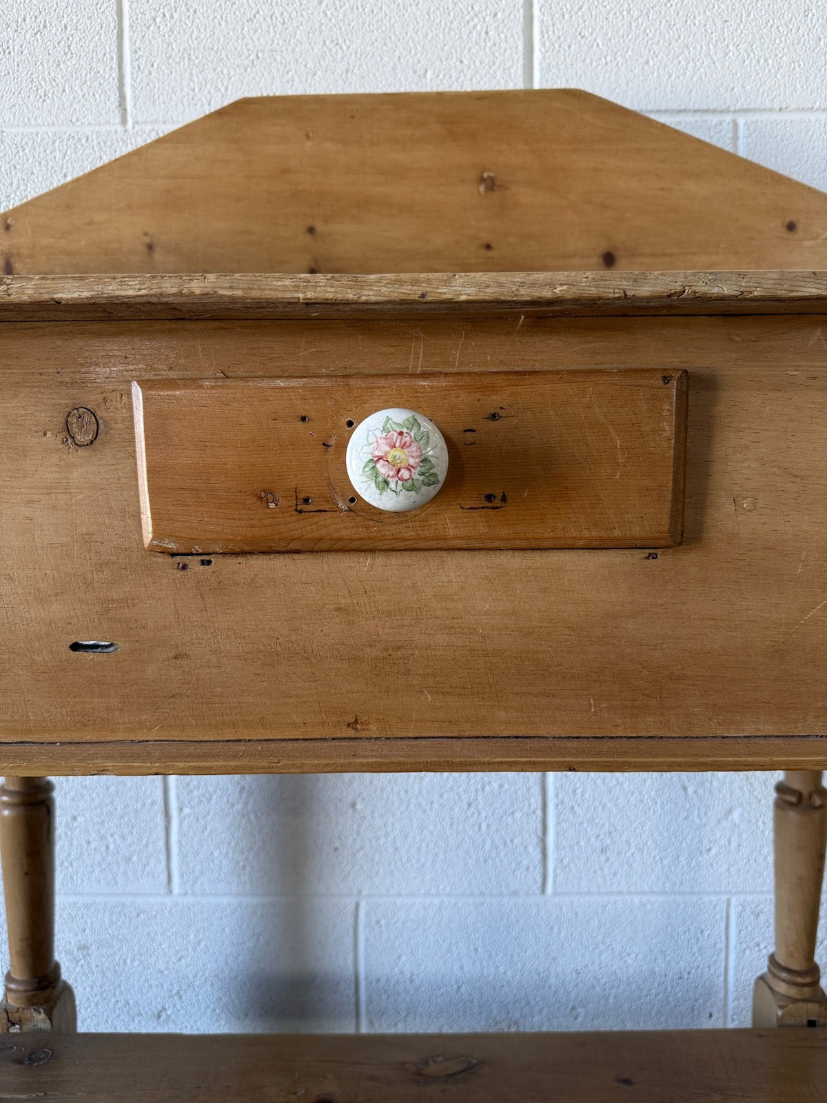 Gorgeous Antique Pine Side Table - House on Horizon
