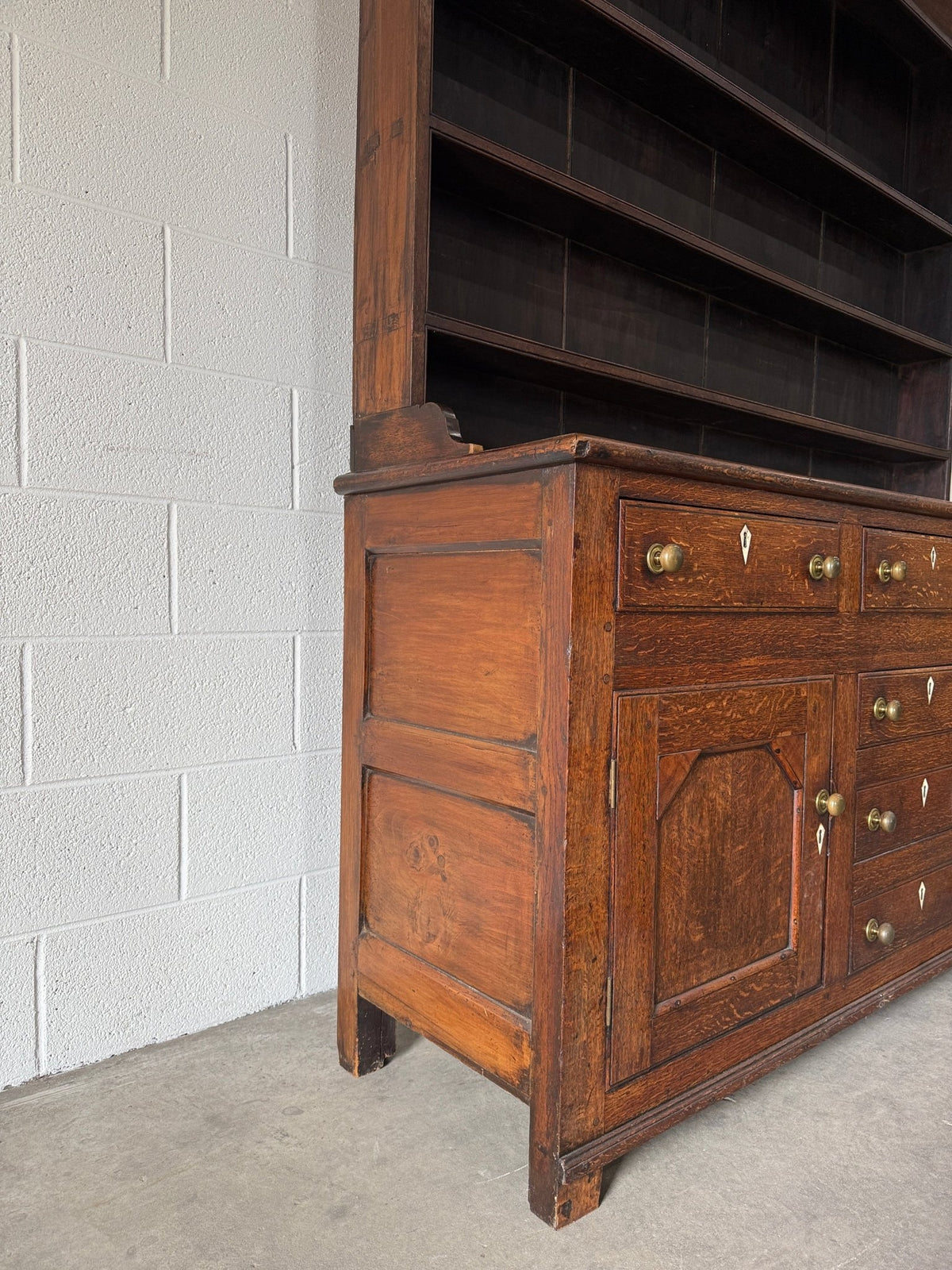 Gorgeous oak kitchen dresser or hutch- imported from England - House on Horizon