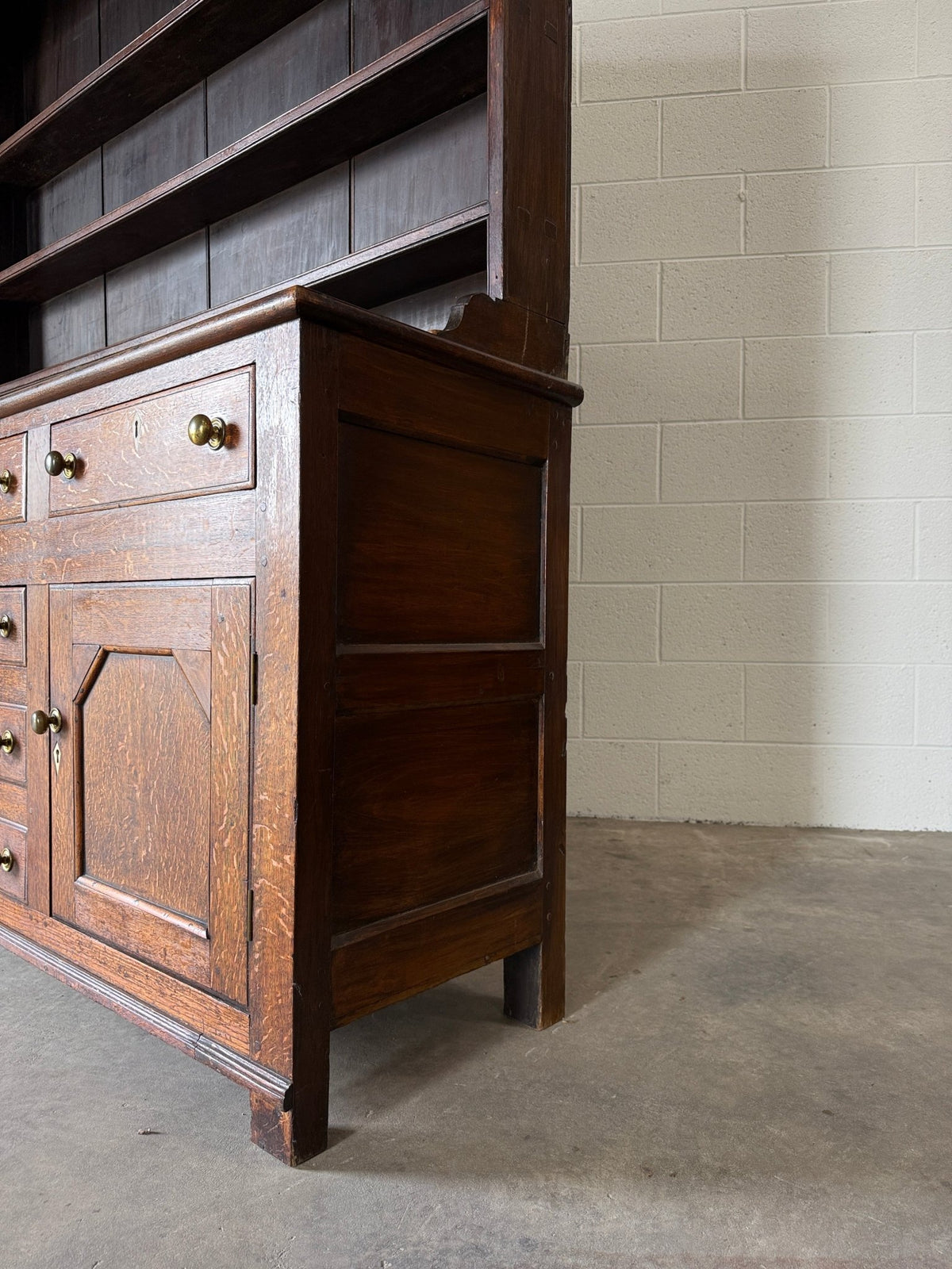 Gorgeous oak kitchen dresser or hutch- imported from England - House on Horizon