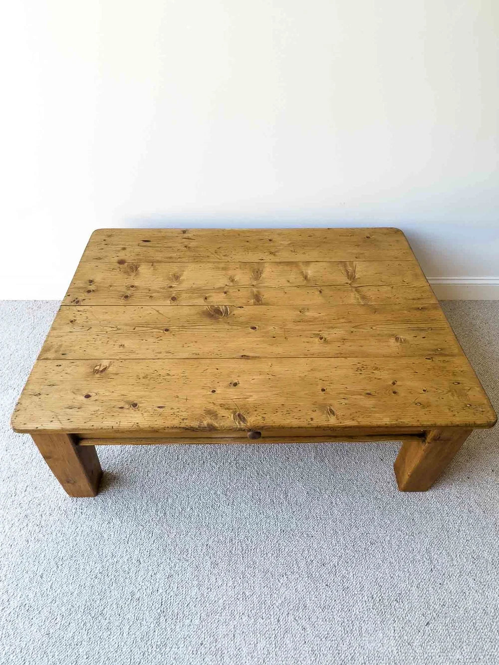 English antique pine coffee table