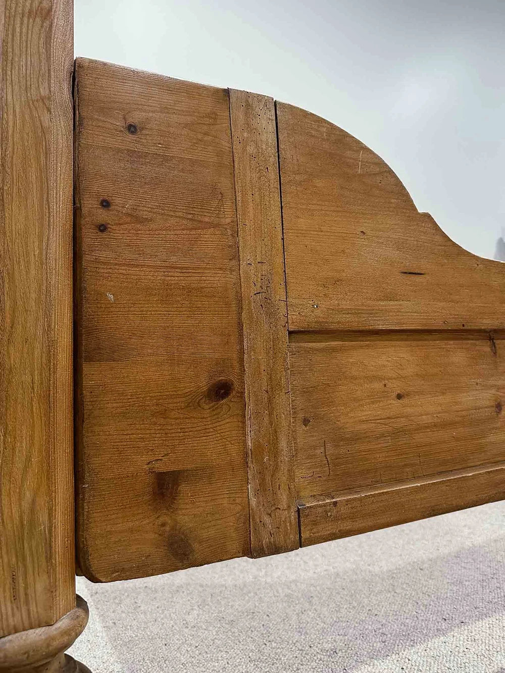 Antique pine sleigh bed