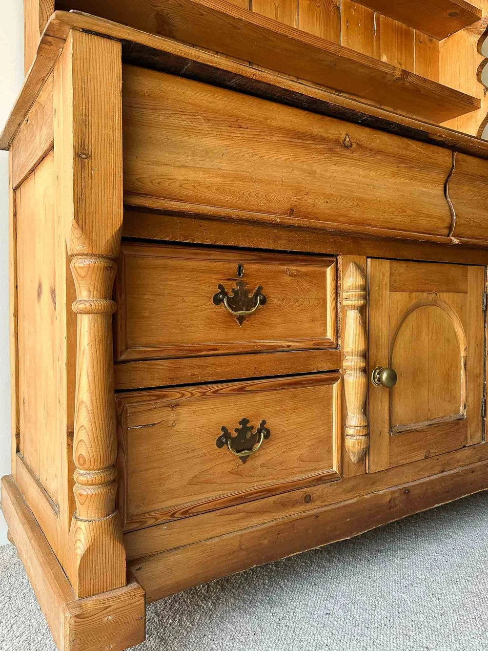 Large English antique kitchen dresser