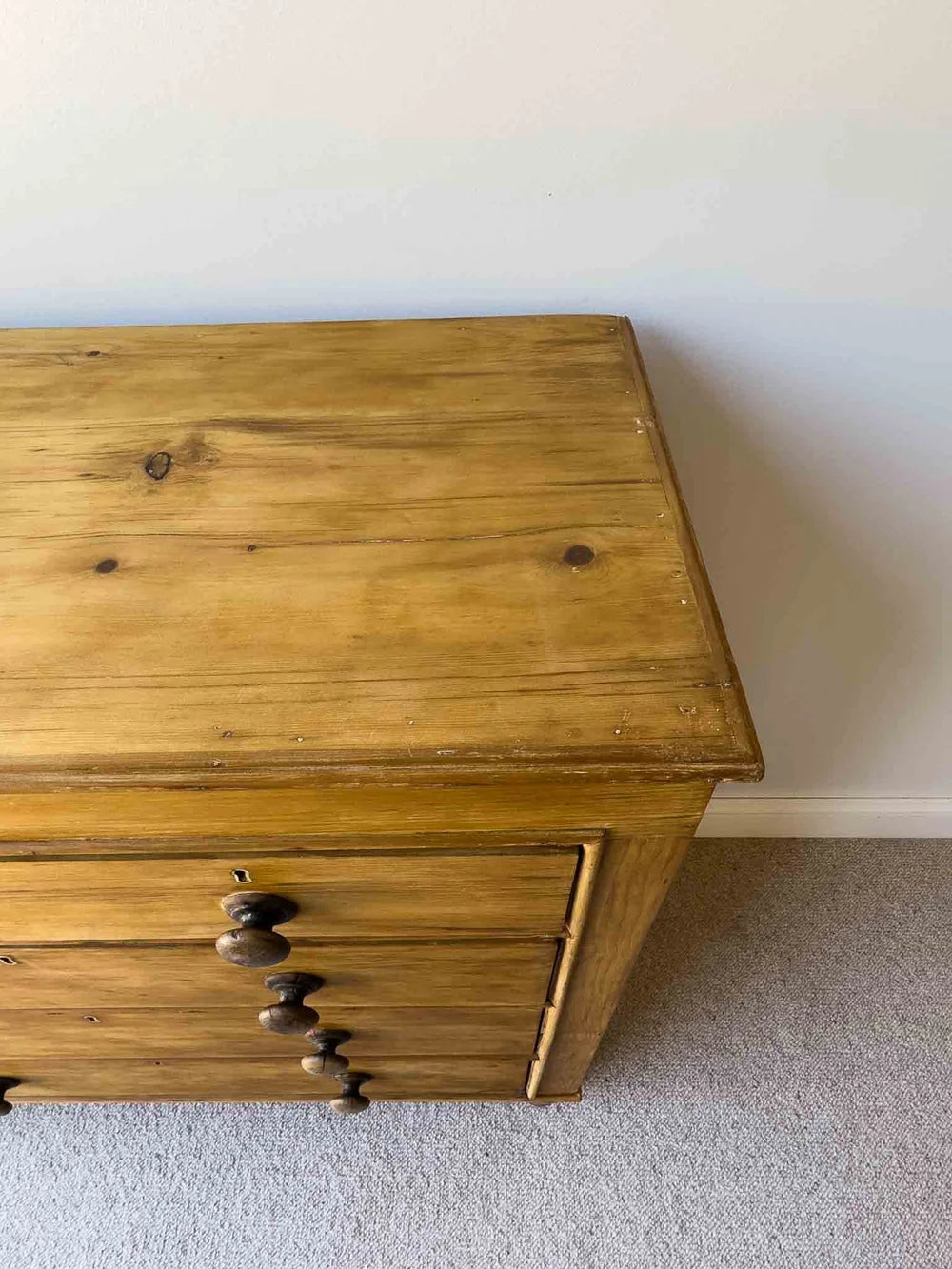 Impressive victorian pine drawers