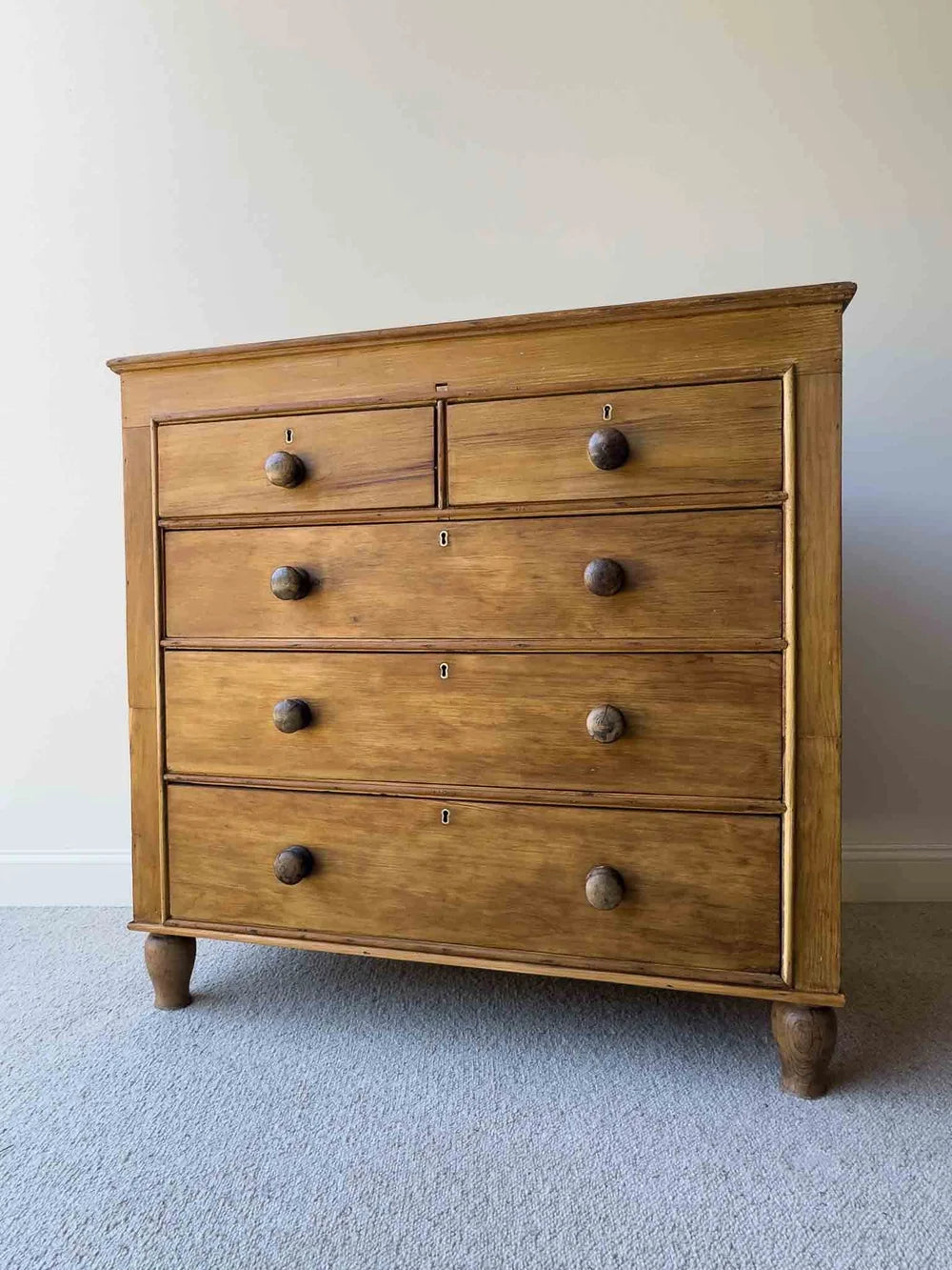 Impressive victorian pine drawers