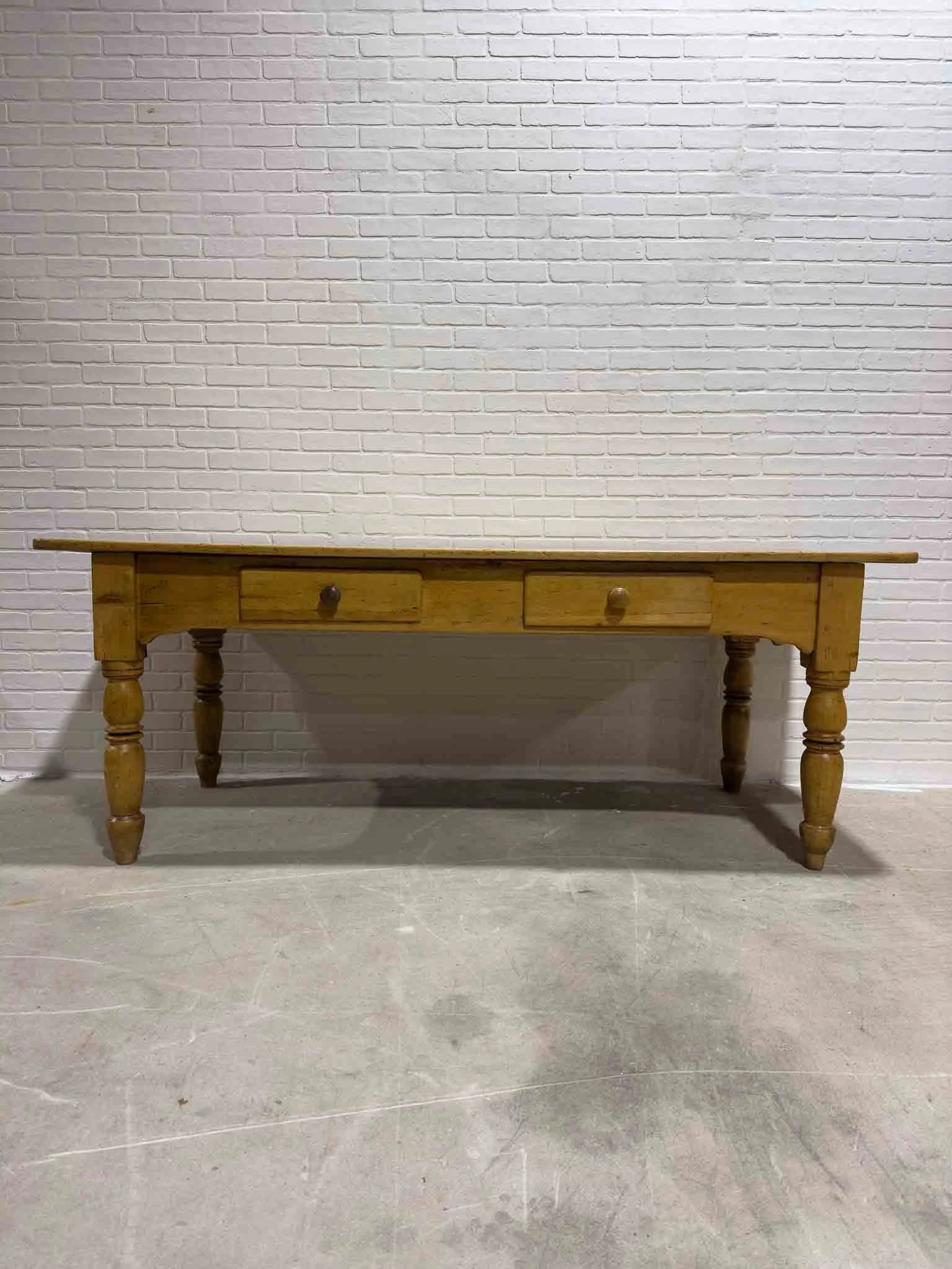 7ft English antique dining table