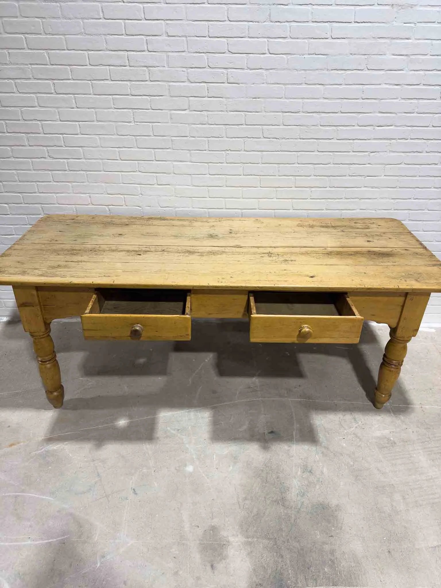 7ft English antique dining table