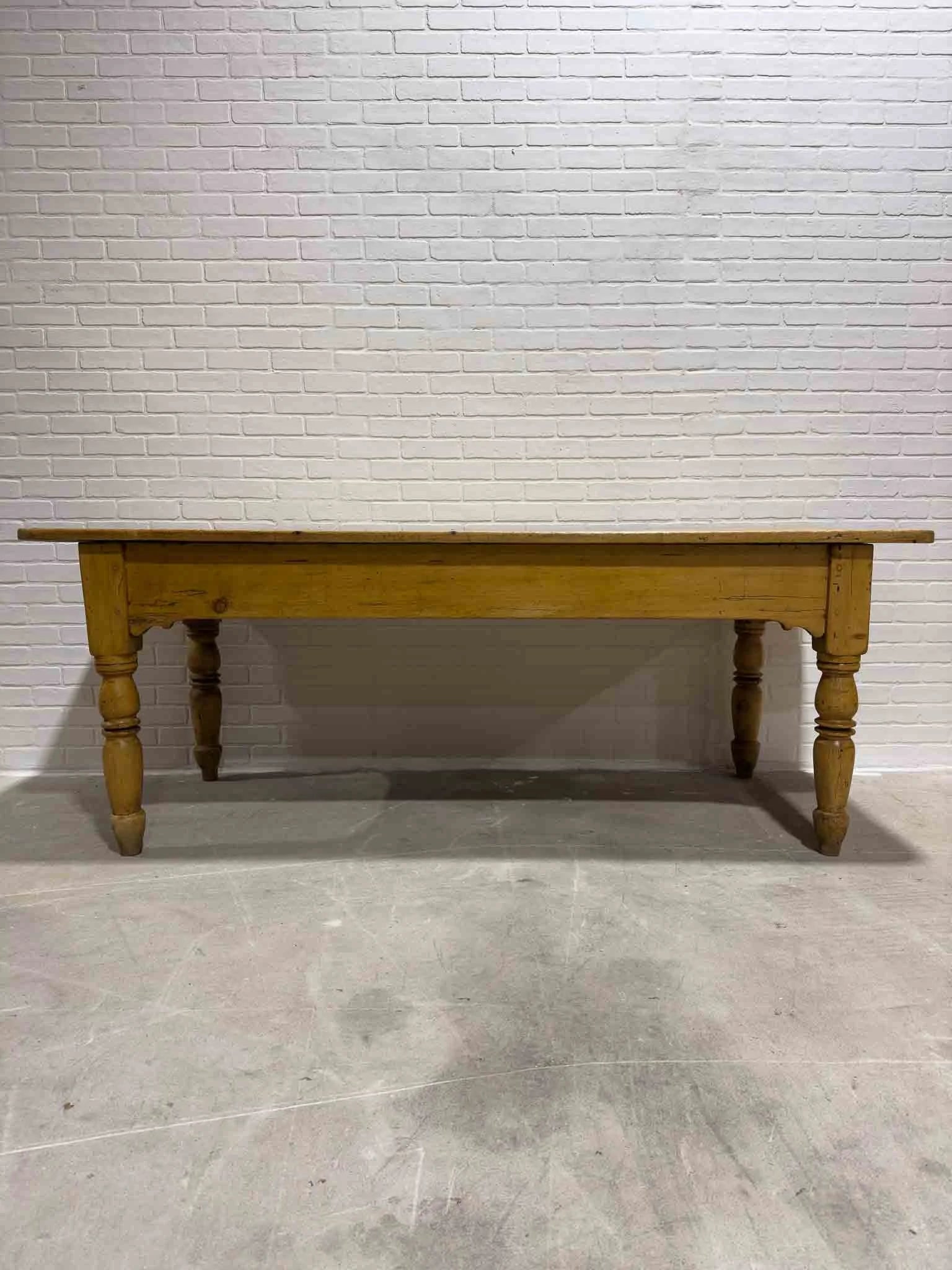 7ft English antique dining table