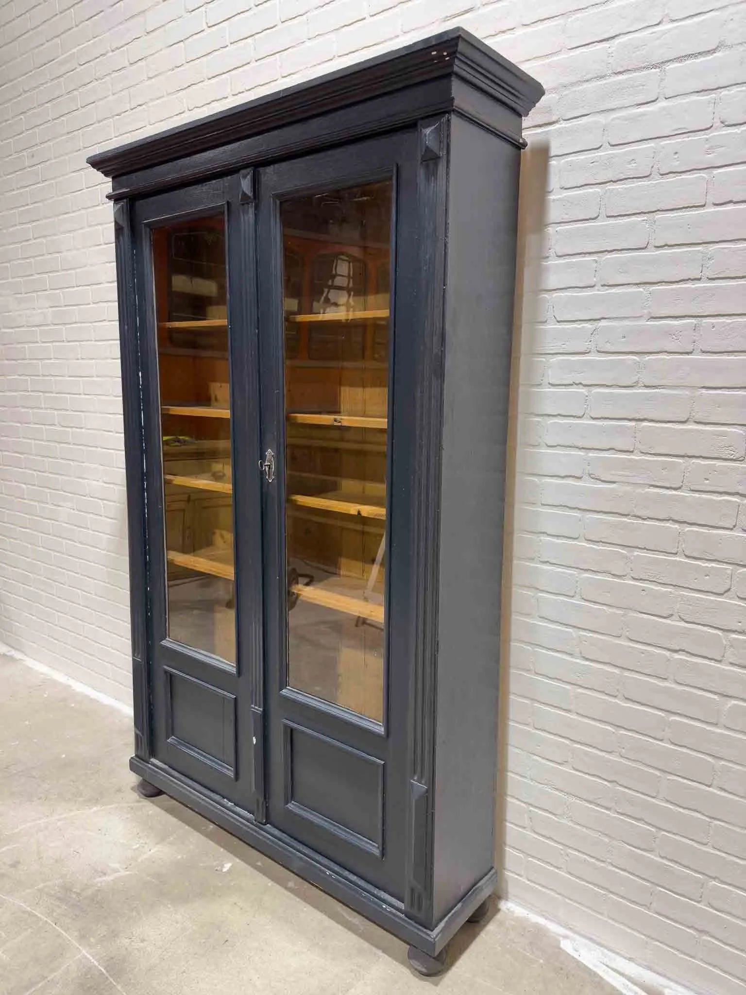 Painted antique bookcase