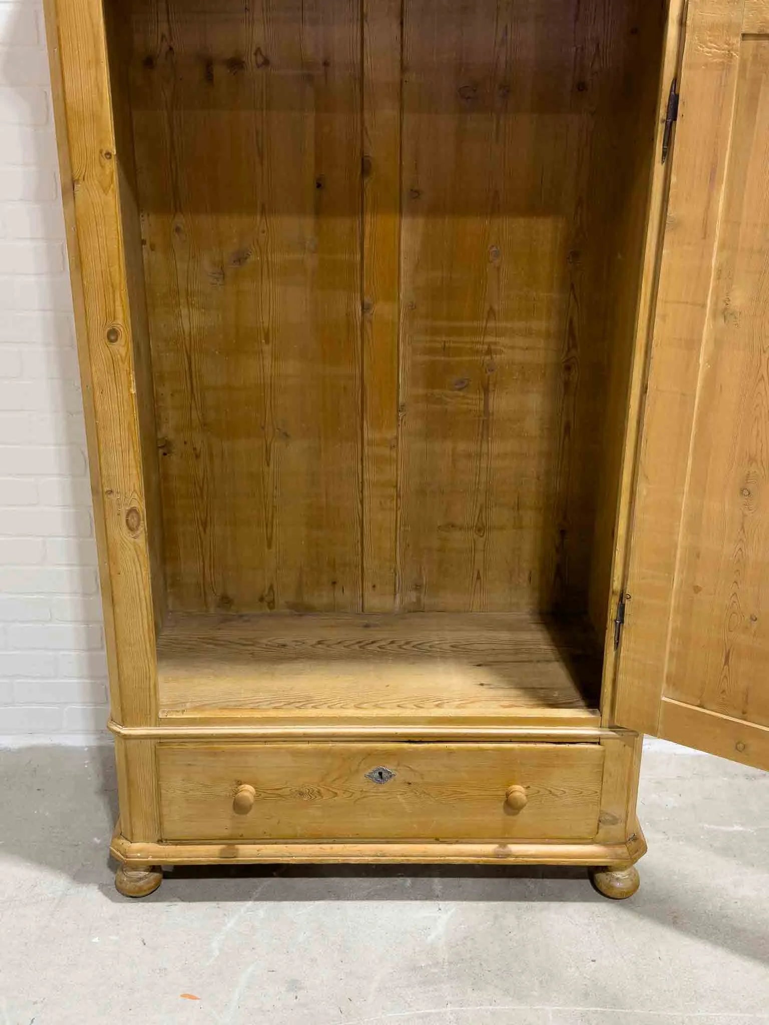 Antique pine continental wardrobe