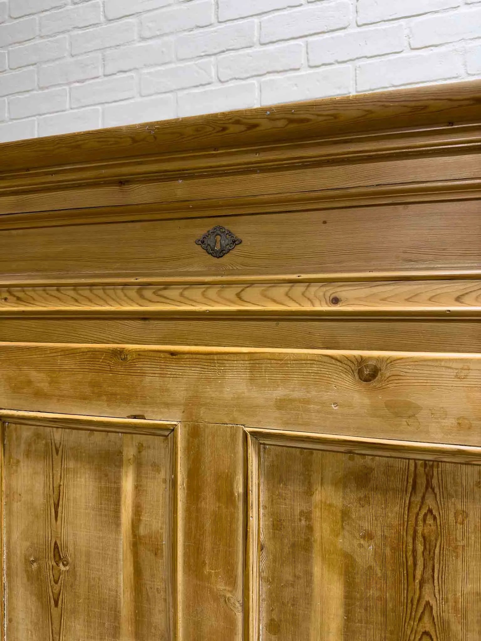 Antique pine continental wardrobe