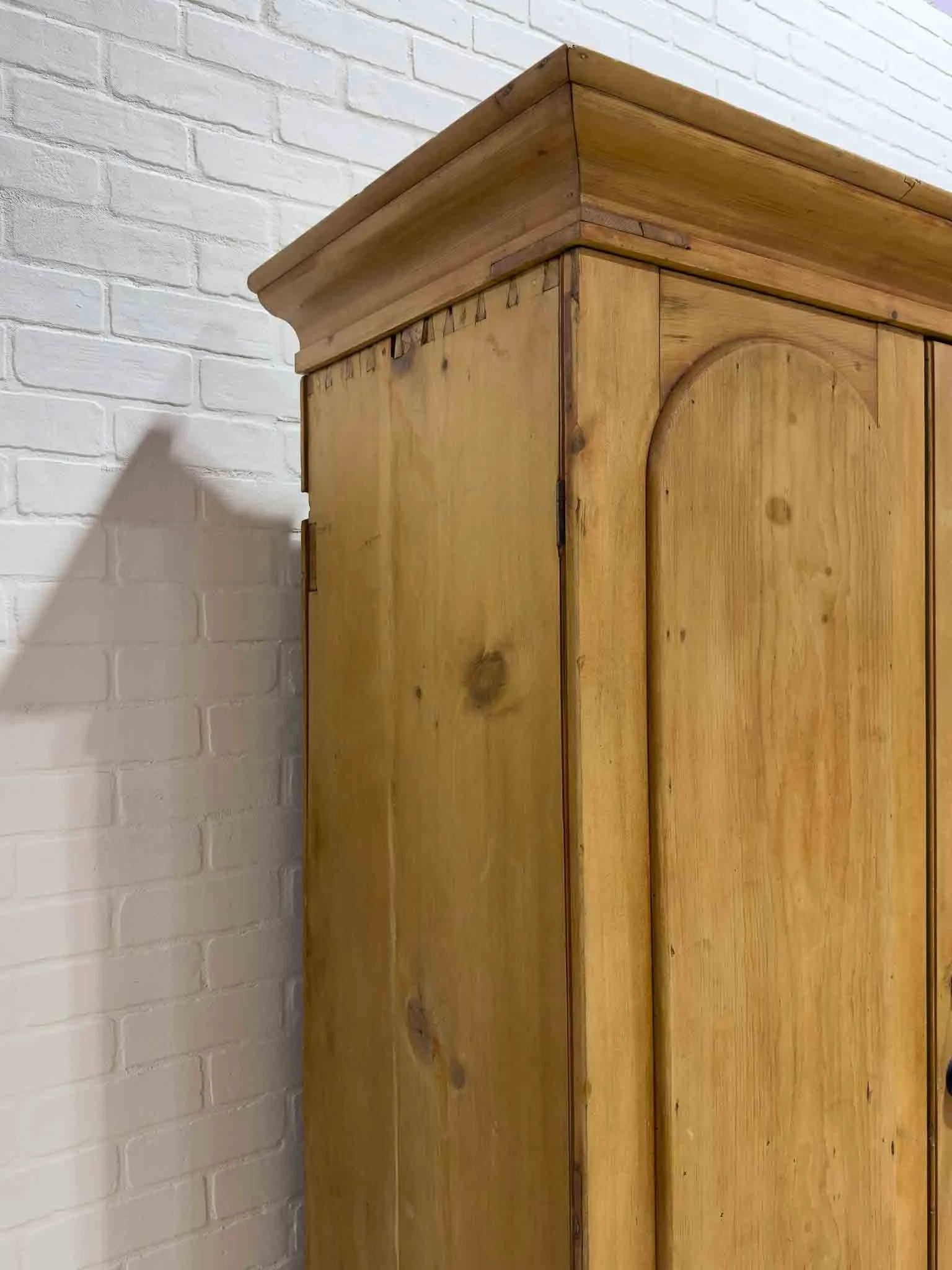 Tall English wardrobe with two drawers