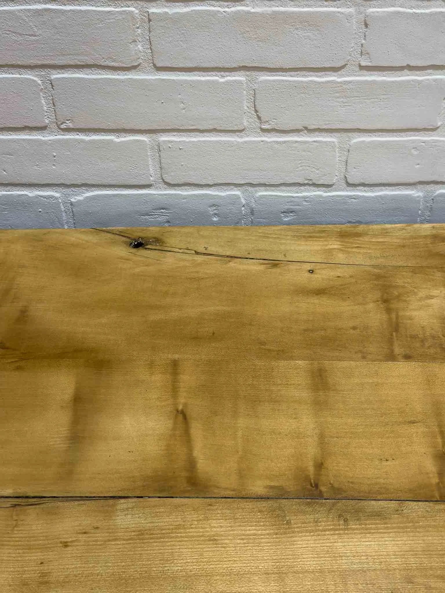 Antique dairy table with turned legs