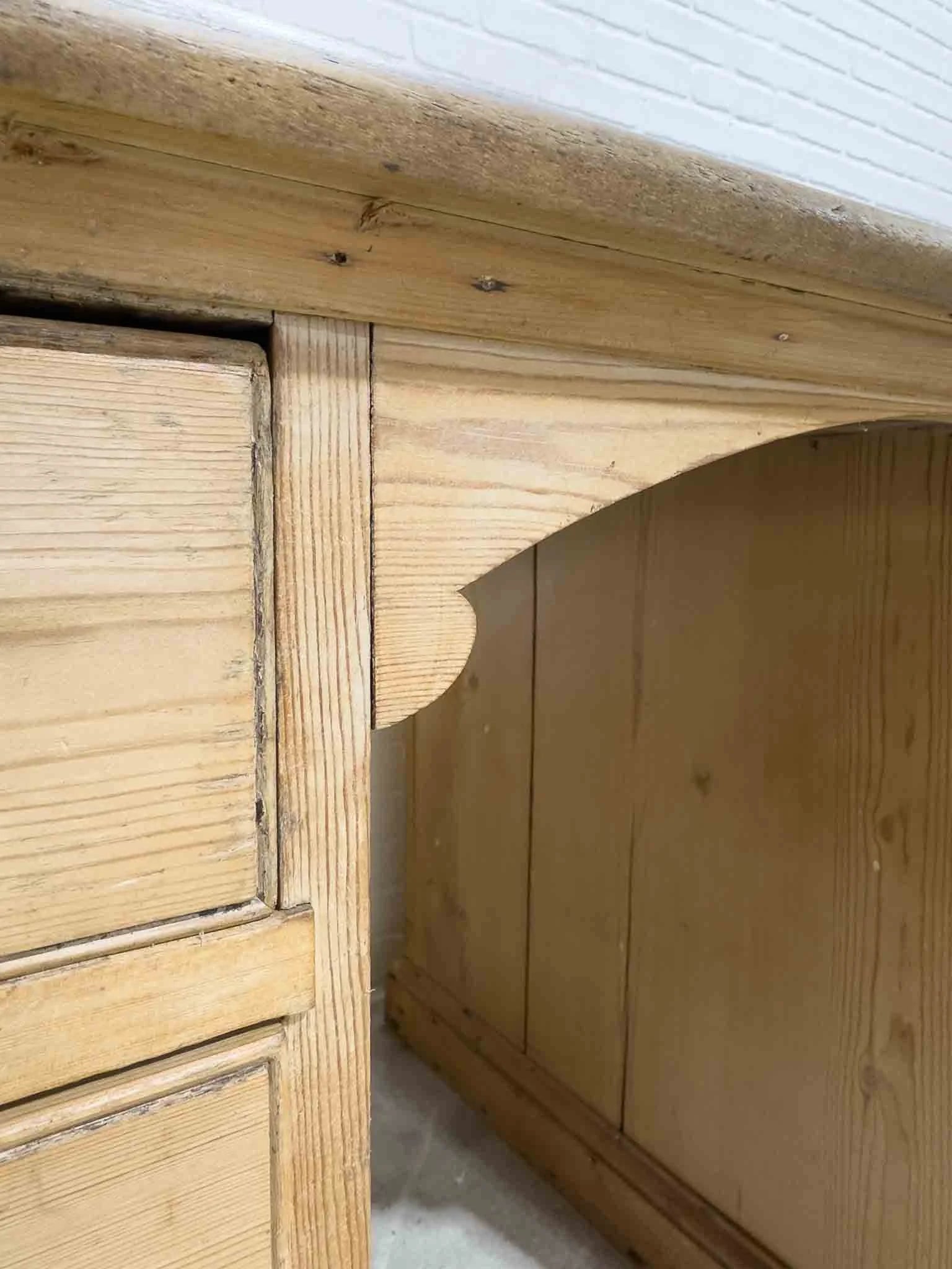 Large English pine desk