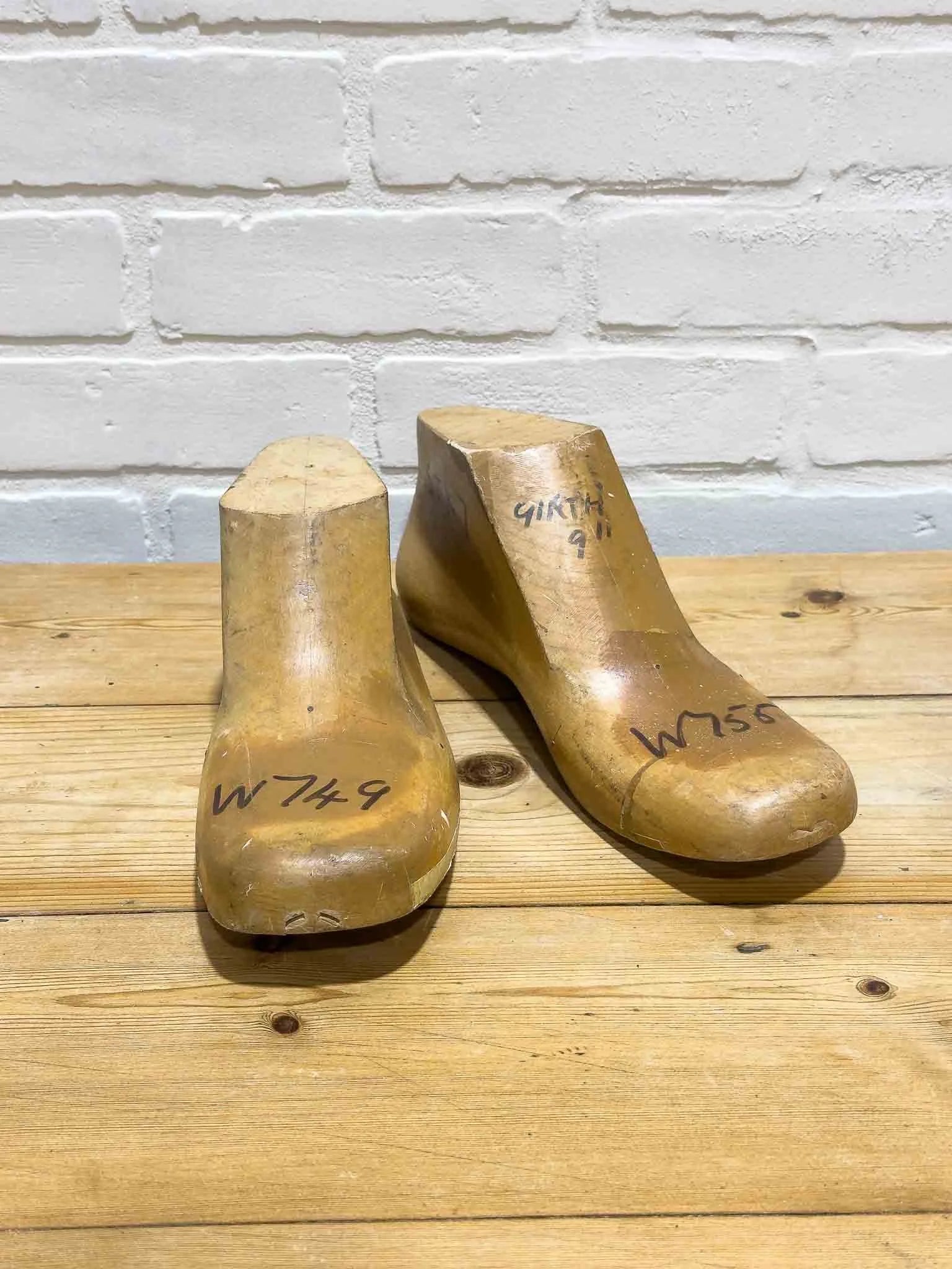 Vintage wooden shoe forms