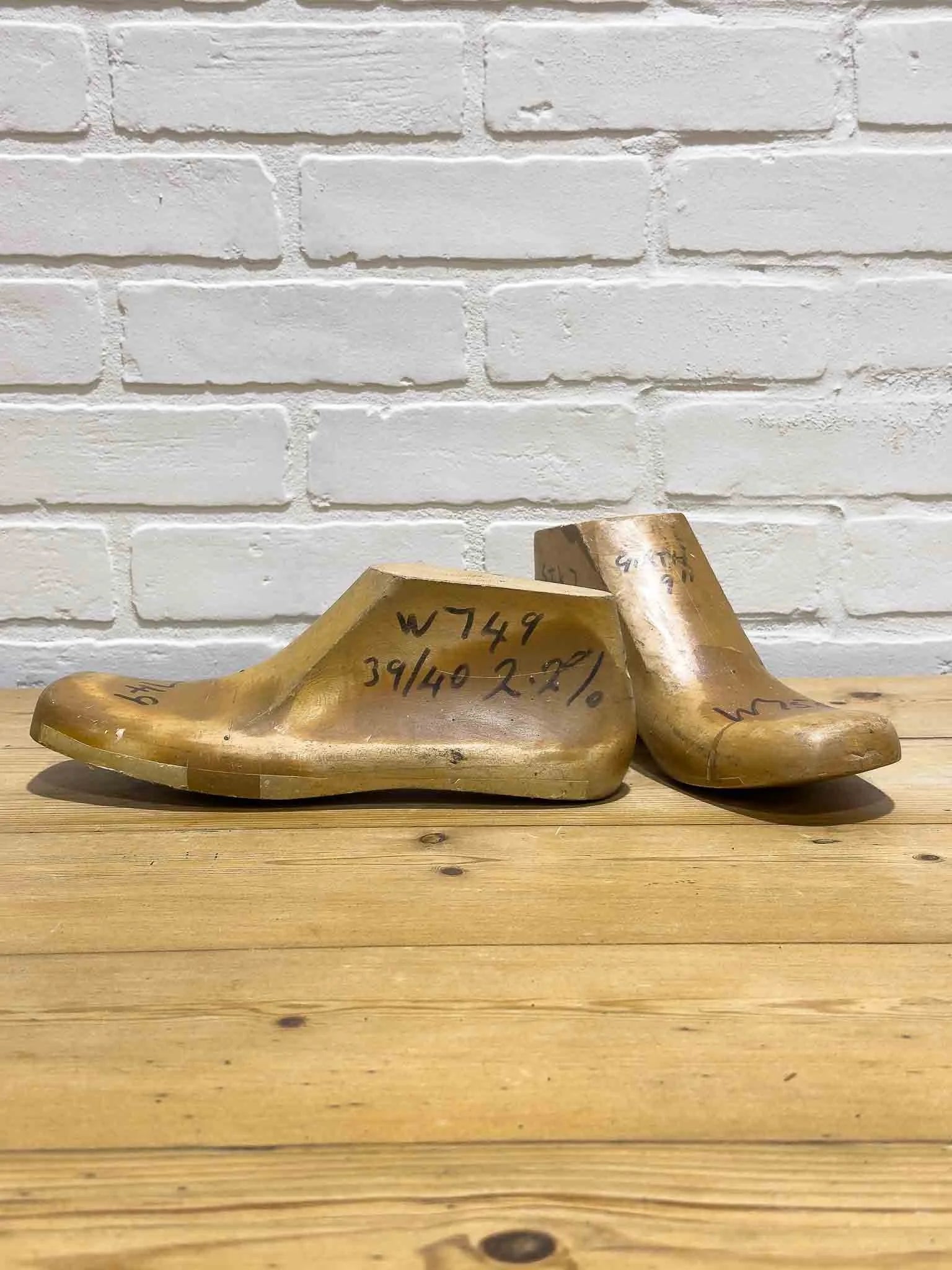 Vintage wooden shoe forms