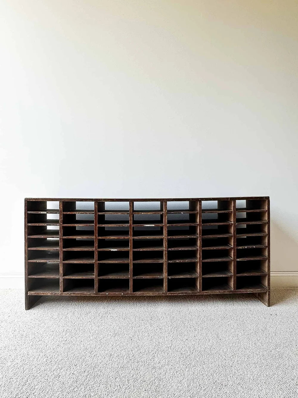 Early 20th century pigeon hole shelf