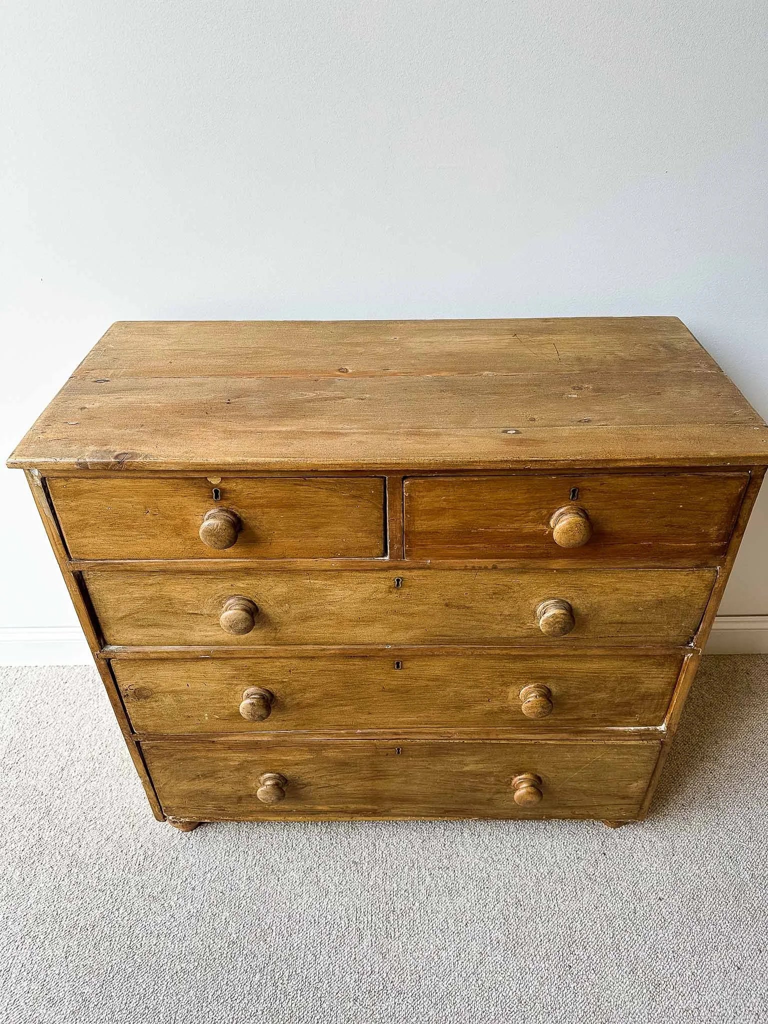 English pine drawers