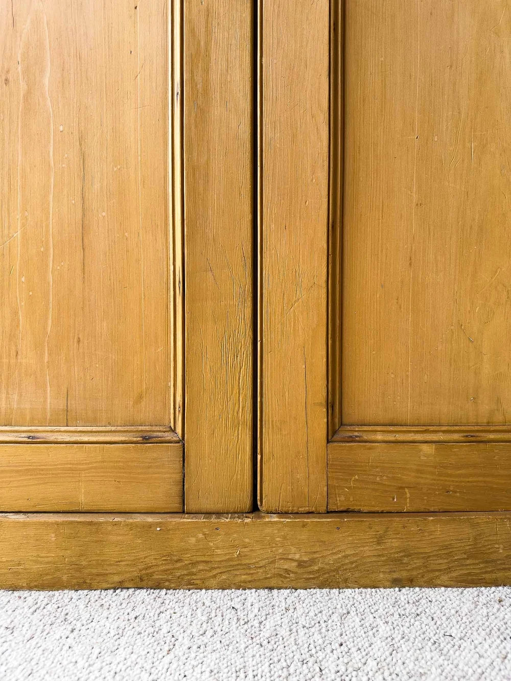 Tall victorian pine wardrobe