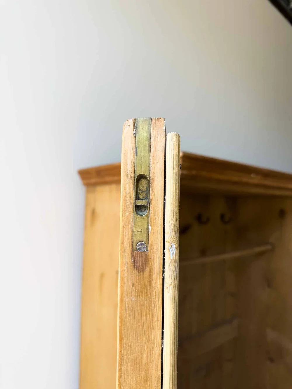 Tall victorian pine wardrobe