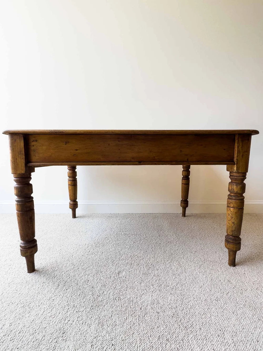 English antique kitchen table with a drawer