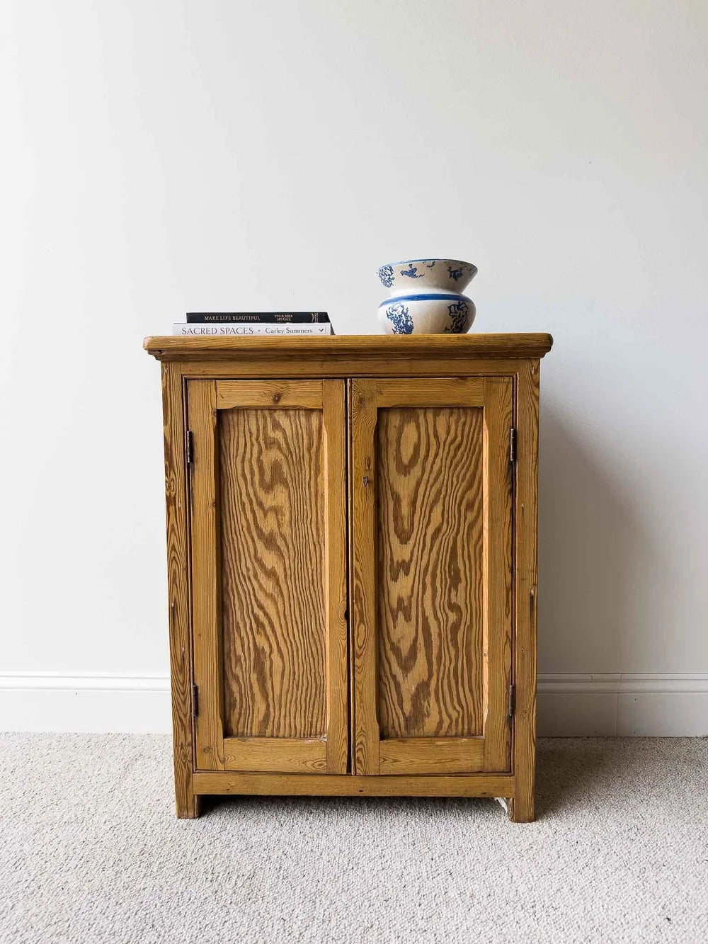 Small pitch pine cupboard