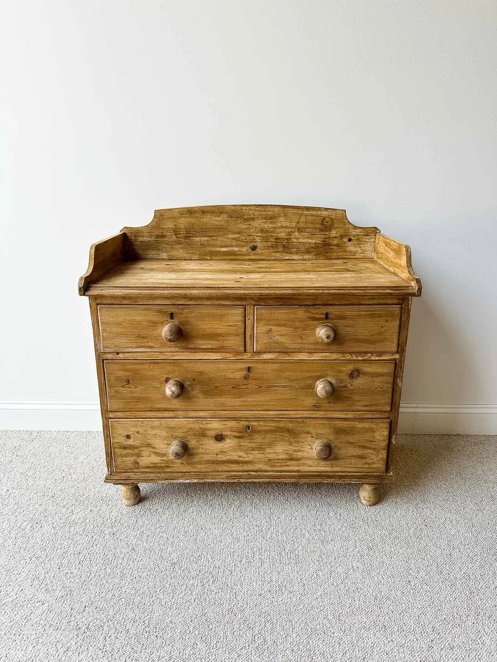 Victorian drawers with gallery back