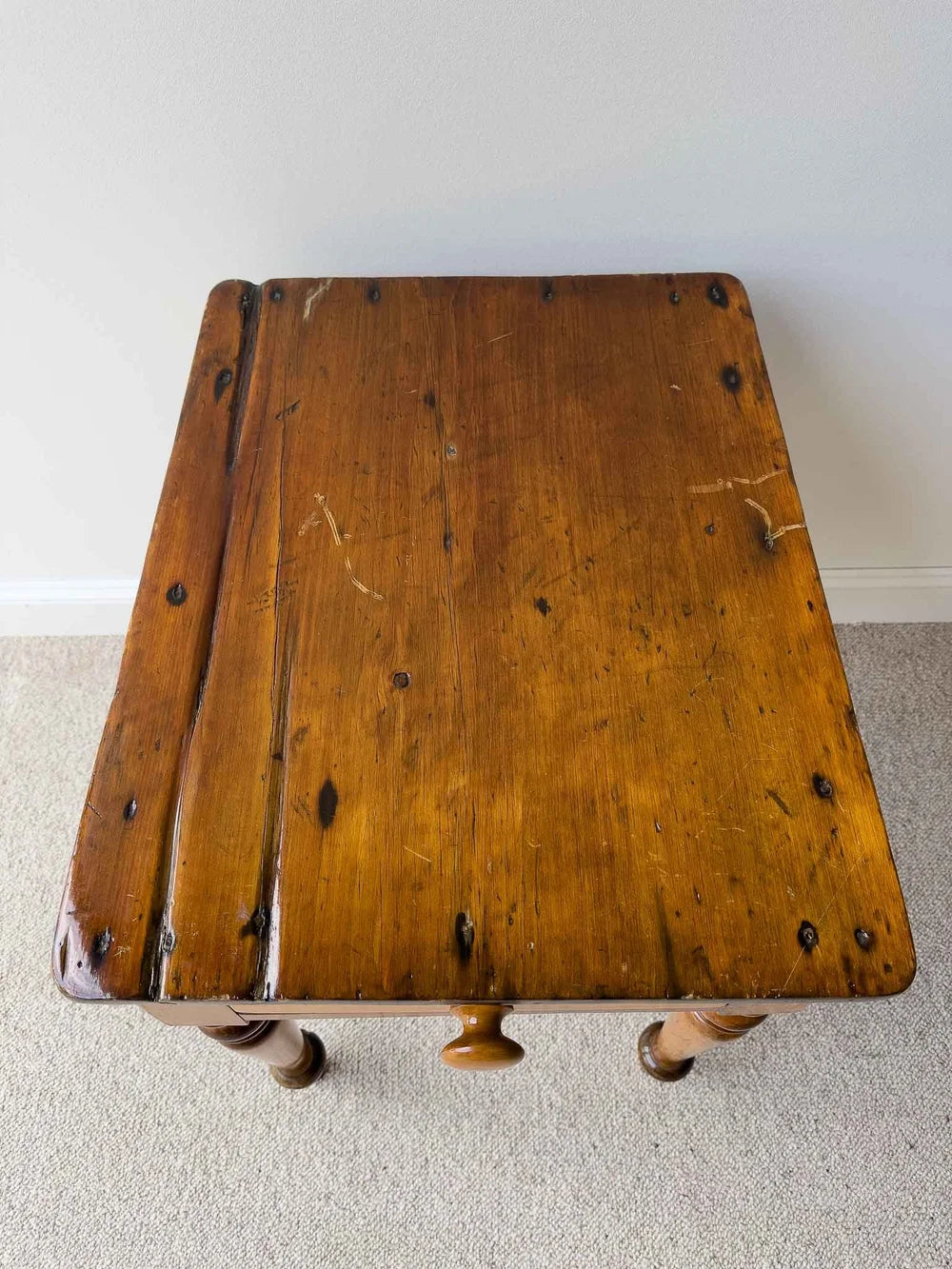 Small pine side table