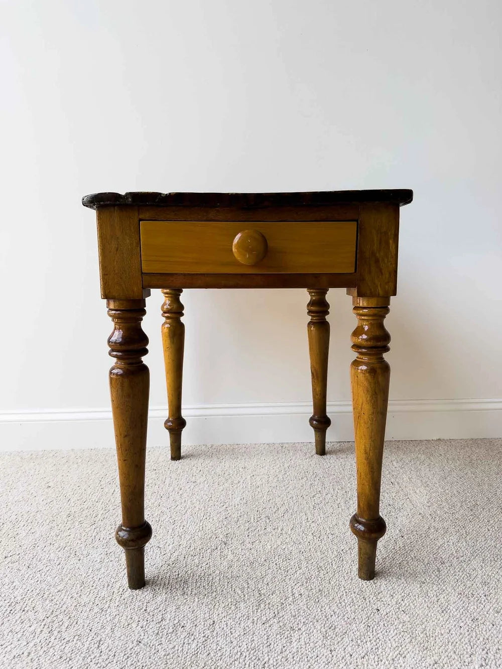 Small pine side table
