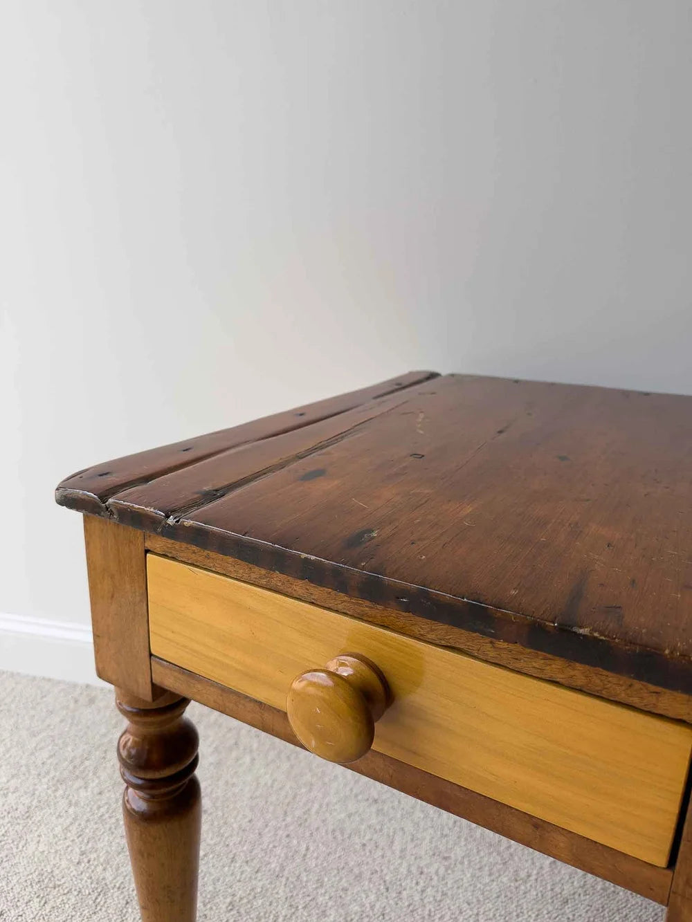 Small pine side table